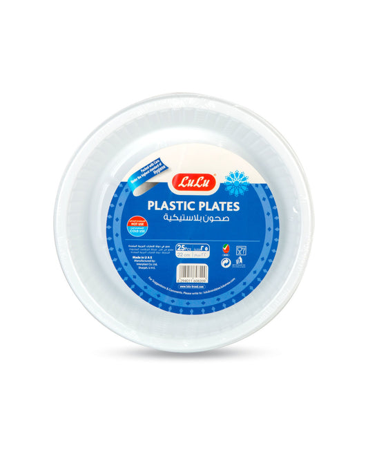 LuLu Plastic Plates 22cm 25 pcs