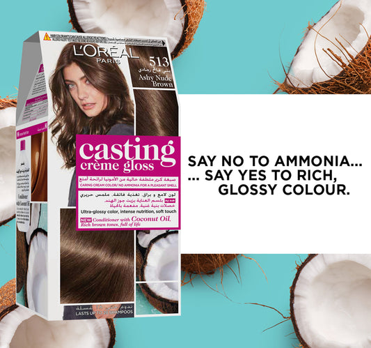 L'Oreal Paris Casting Creme Gloss 513 Ashy Nude Brown 1 pkt