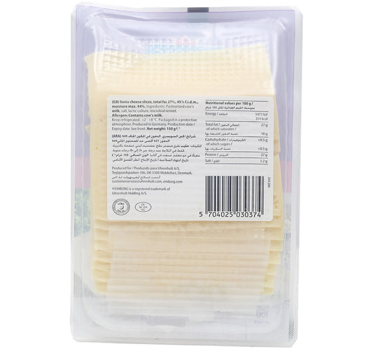 Emborg Swiss Cheese Slices 150 g