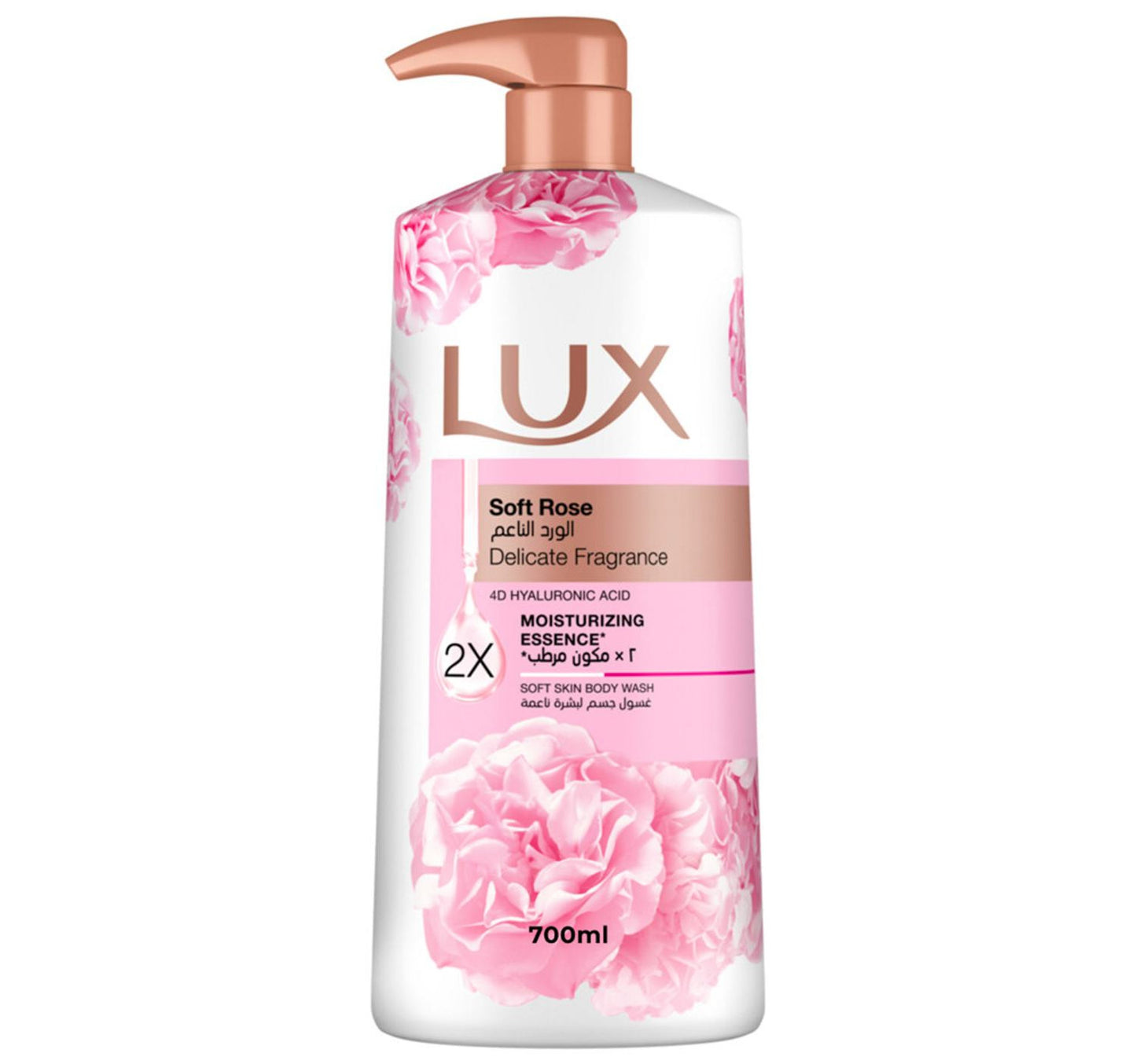 غسول الجسم لوكس سوفت روز برائحة رقيقة 700 مل