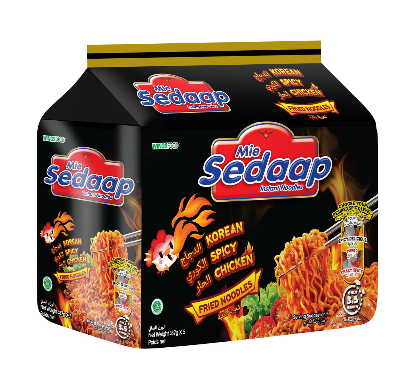 نودلز دجاج كورية حارة مي سيداب 5 × 87 جم