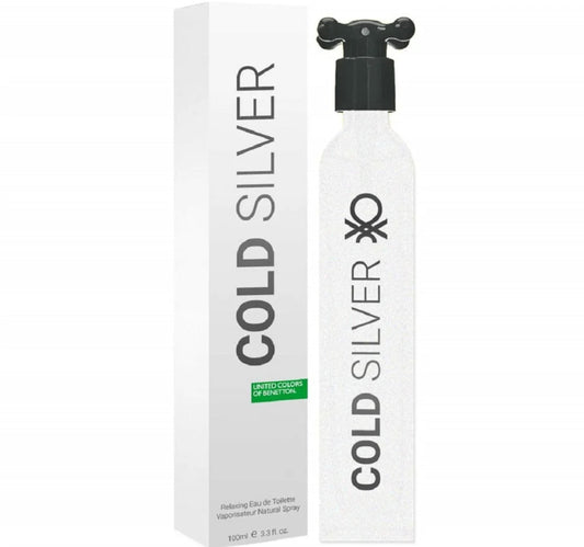 Benetton Cold Silver Eau De Toilette For Men 100ml