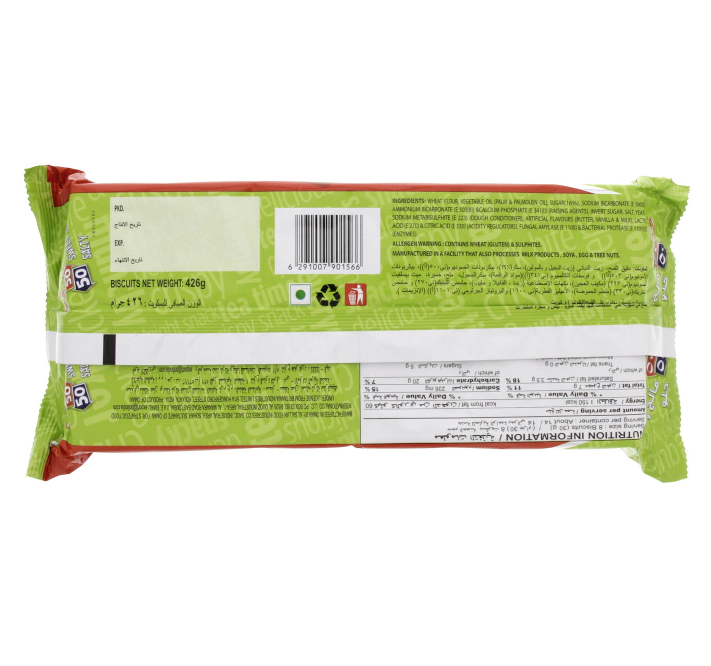 Britannia 50 - 50 Sweet and Salty Crackers 6 x 71 g