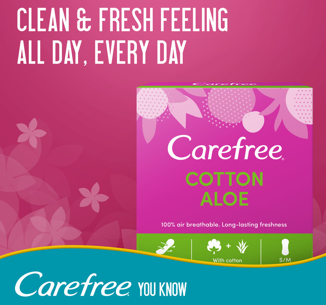 Carefree Panty Liners Cotton Aloe 56 pcs