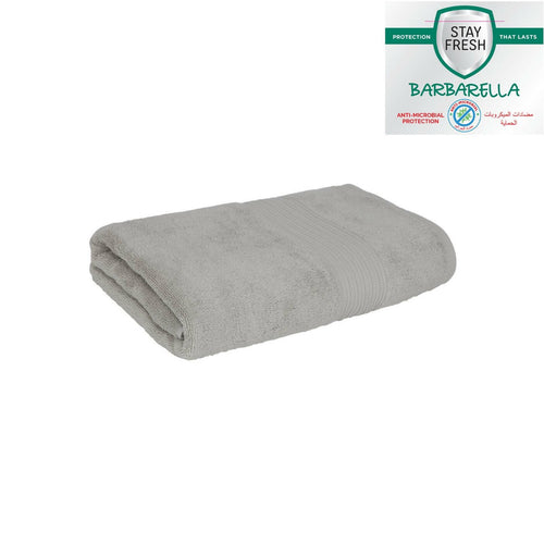 Barbarella Anti-Microbial Bath Towel, 70 x 140 cm, Grey