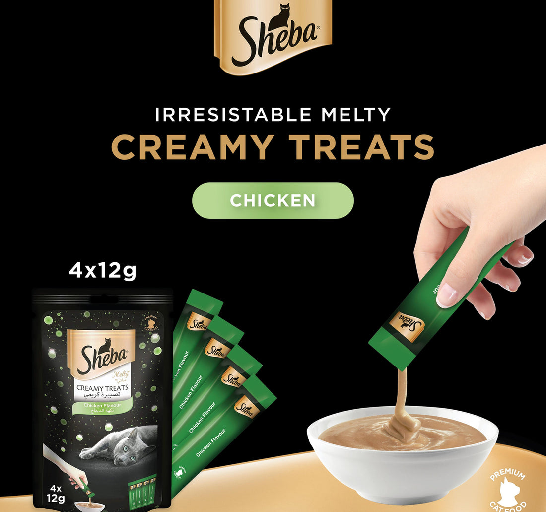 Sheba Creamy Treat Cat Food Chicken Flavour 48 g