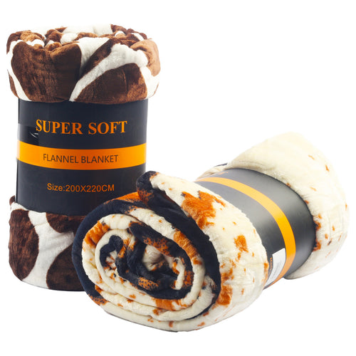 Super Soft Flannel Blanket Printed 200 x 220cm 260 GSM Assorted