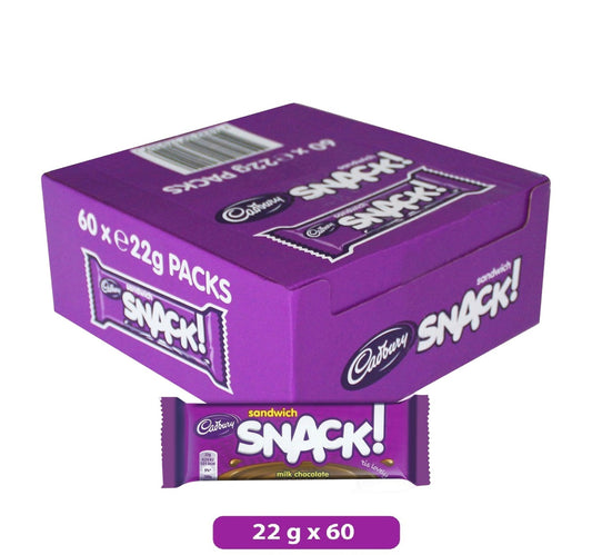 كادبوري سناك ساندويتش شوكولاتة بالحليب 60 × 22 جم