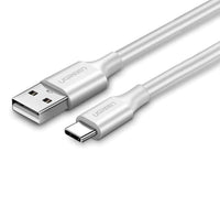 كابل يوجرين USB-A إلى USB-C بطول 2 متر، أبيض، 60123