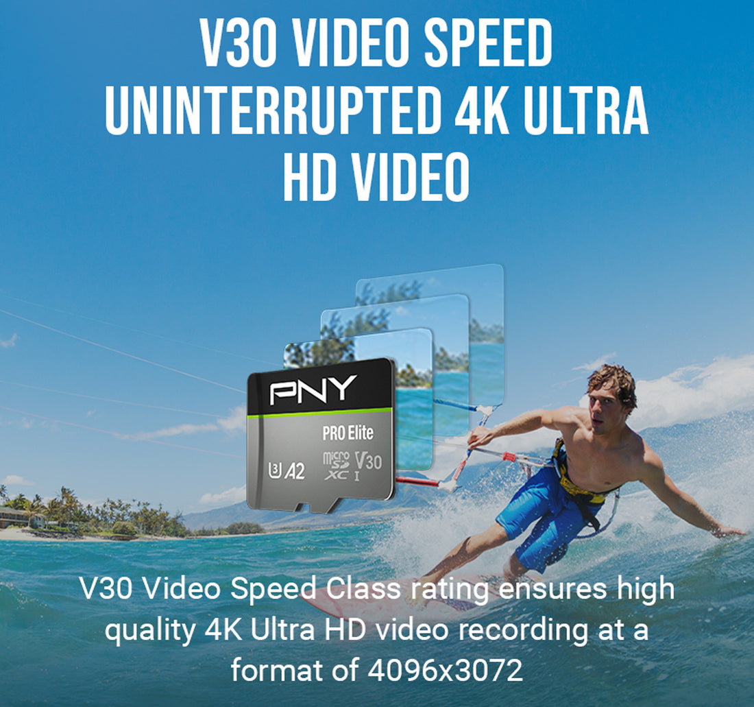 PNY PRO Elite Class 10 U3 V30 microSD Flash Memory Card, 256 GB, P-SDU256V32100PRO-GE