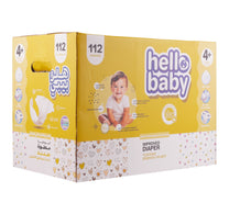 Hello Baby Diaper Size 4+ Large 10-15 kg Box 2 x 56 pcs