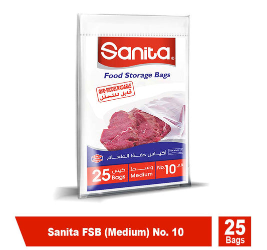 Sanita Food Storage Bags Medium No. 10 Size 40 x 26cm 25 pcs