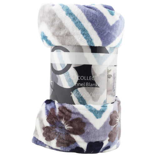 Gad Flannel Blanket 150 x 200cm Printed Assorted Colors