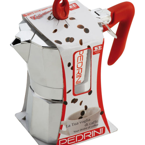 Pedrini Aluminium Coffee Maker, 6 Cups Capacity, 9084