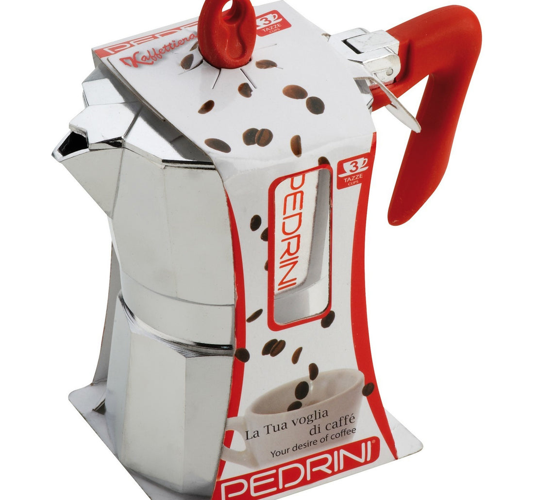Pedrini Aluminium Coffee Maker, 3 Cups Capacity, 9083