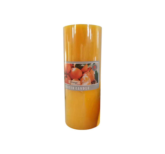 Maple Leaf Scented Pillar Candle ZL7520 640gm 20cm Orange