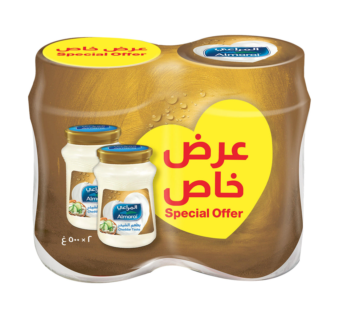 جبنة شيدر مصنعة من المراعي ٢ × ٥٠٠ غرام