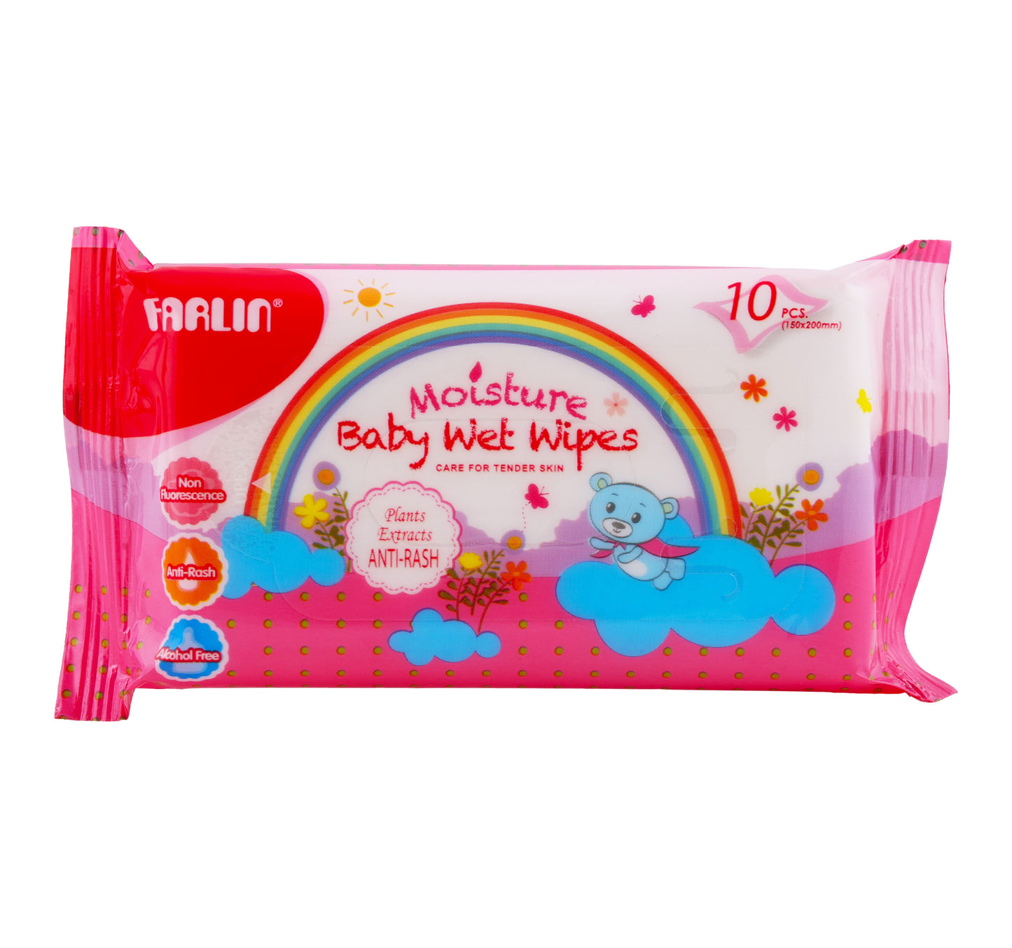 مناديل فارلين المبللة للأطفال 10 قطع