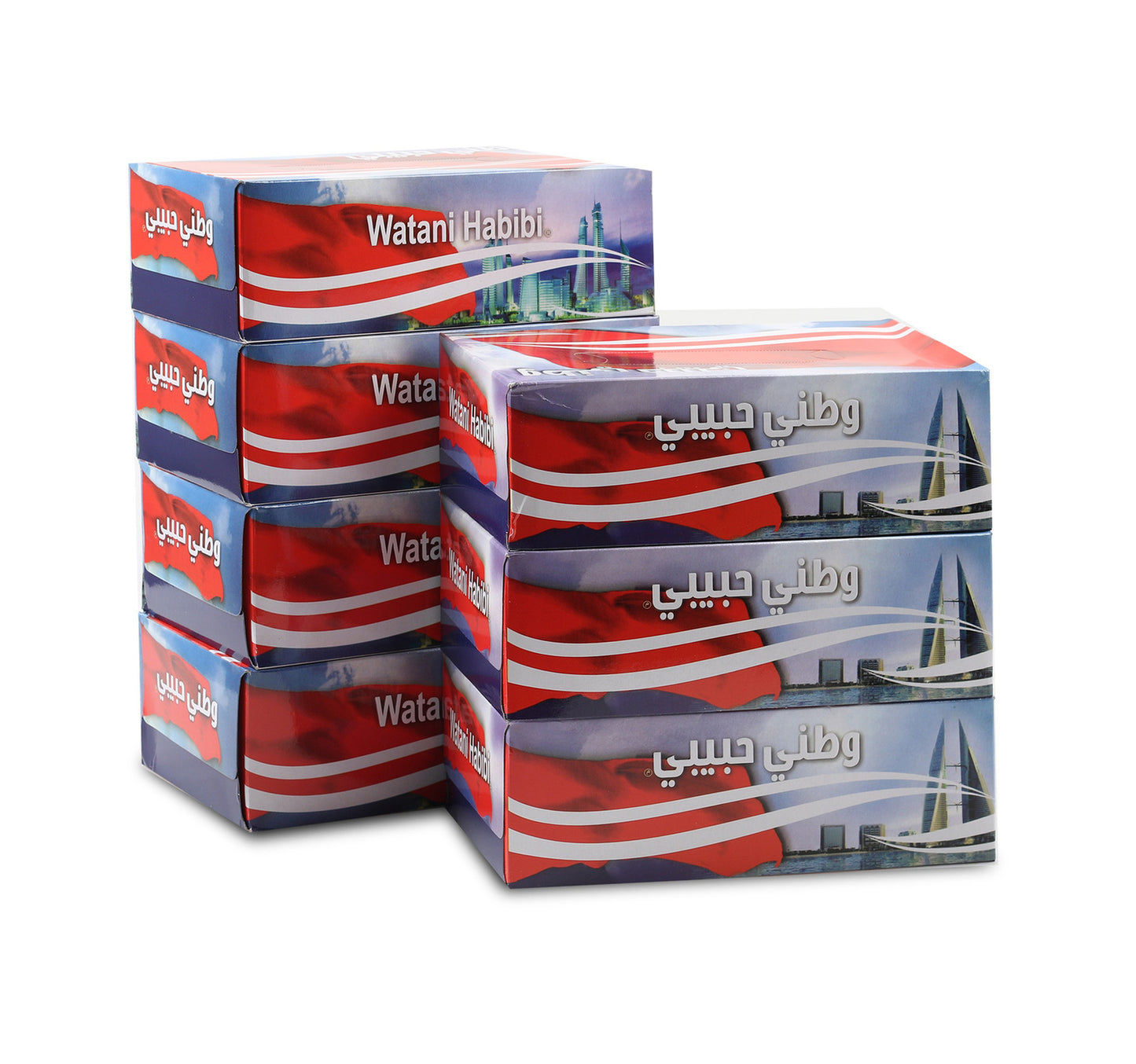 I Love Bahrain Facial Tissue 7 x 120 sheets