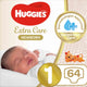 Huggies Extra Care Newborn Size 1 Up to 5 kg Jumbo Pack 64 pcs