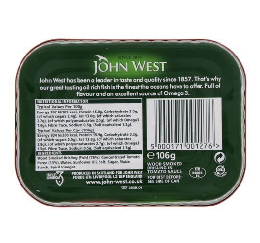 John West Skippers In Tomato Sauce 106 g