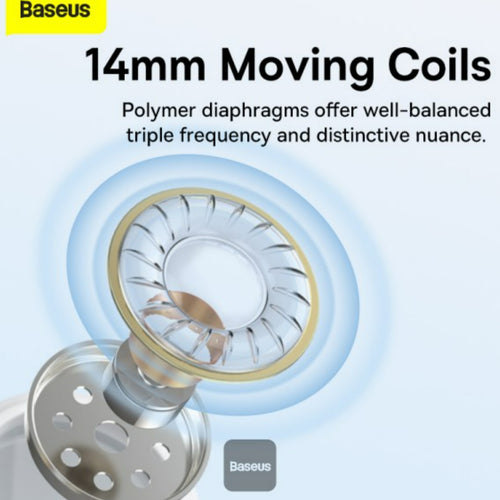 Baseus Type C In-Ear Wired Earphone, White, Encok C17