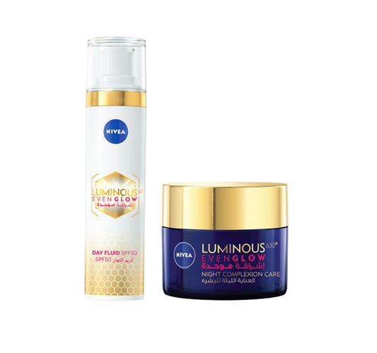 Nivea Luminous 630 Even Glow Day Fluid SPF50 40 ml + Night Complexion Care 50 ml