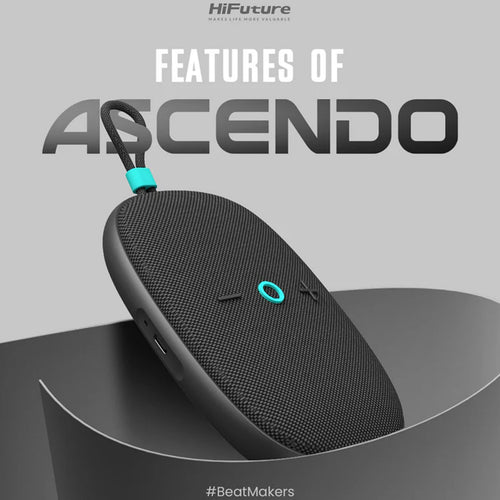 HiFuture Ascendo Wireless Portable Speaker, 20W, Black