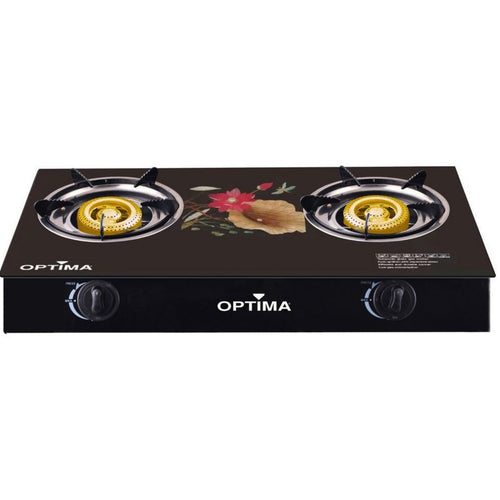 Optima Glass Top Gas Stove GGB200 2 Burner