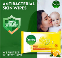 Dettol Fresh Antibacterial Skin Wipes Value Pack 5 x 10 pcs