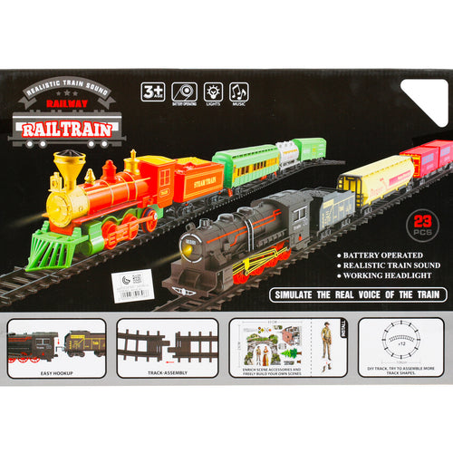 Skid Fusion Battery Operated Track Train Set, 23 pcs, 4018-4C