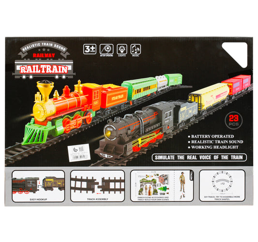 Skid Fusion Battery Operated Track Train Set, 23 pcs, 4018-4C