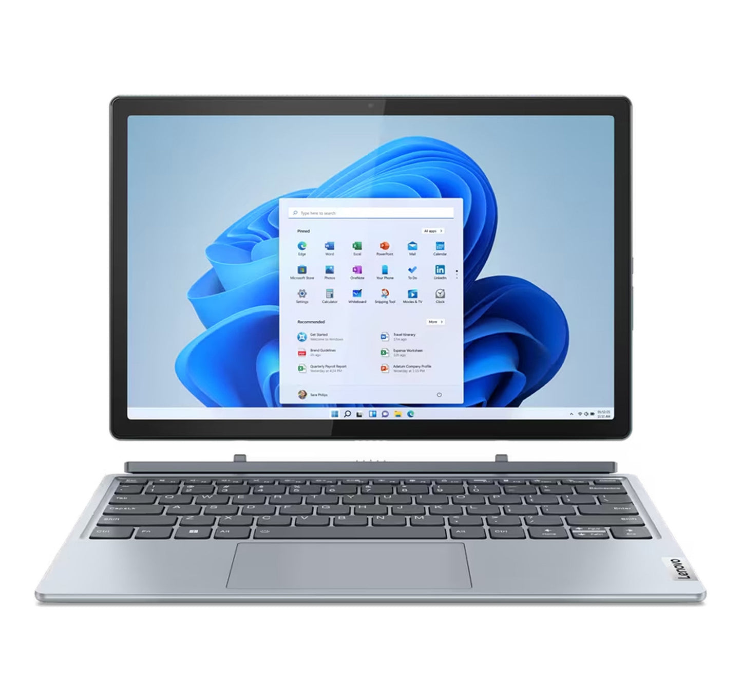 Lenovo IdeaPad Duet 5 12IRU8 12.4 Inches Intel Core i7-1355U, 16 GB RAM, 512 GB SSD, Grey, 83B3002AAX