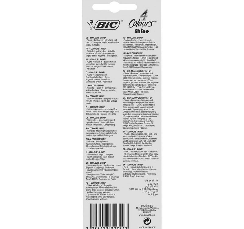 Bic Shine Four Color Pen BIS-1014 - 1 Piece