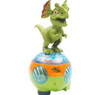 كرة ديناصور ضوئية وصوتية تعمل بالبطارية من Skid Fusion، ZR138-23