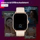 Amazfit GTS 3 Smartwatch, Ivory White, A2035-GTS3
