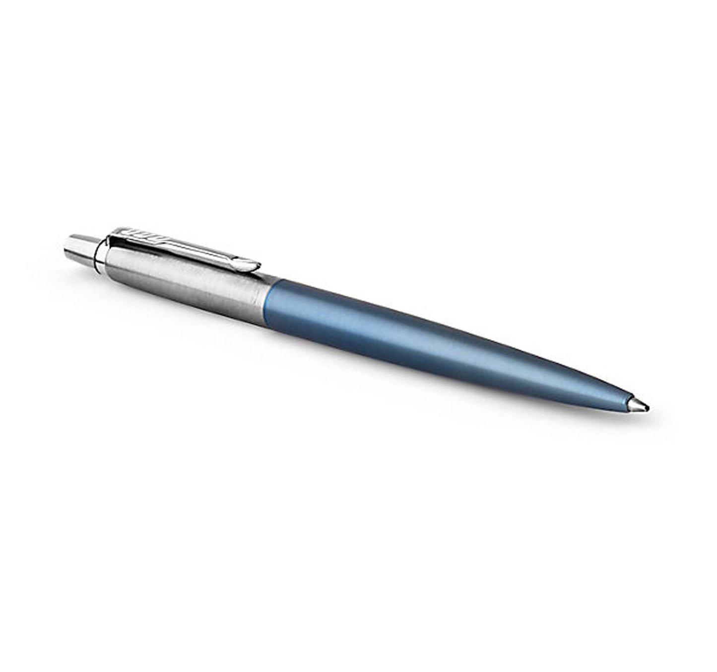 Parker Jotter Waterloo Blue Chrome Trim Ballpoint Pen In Classic Box