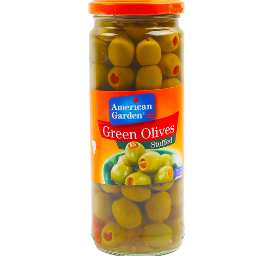 American Garden Stuffed Green Olives Value Pack 450 g