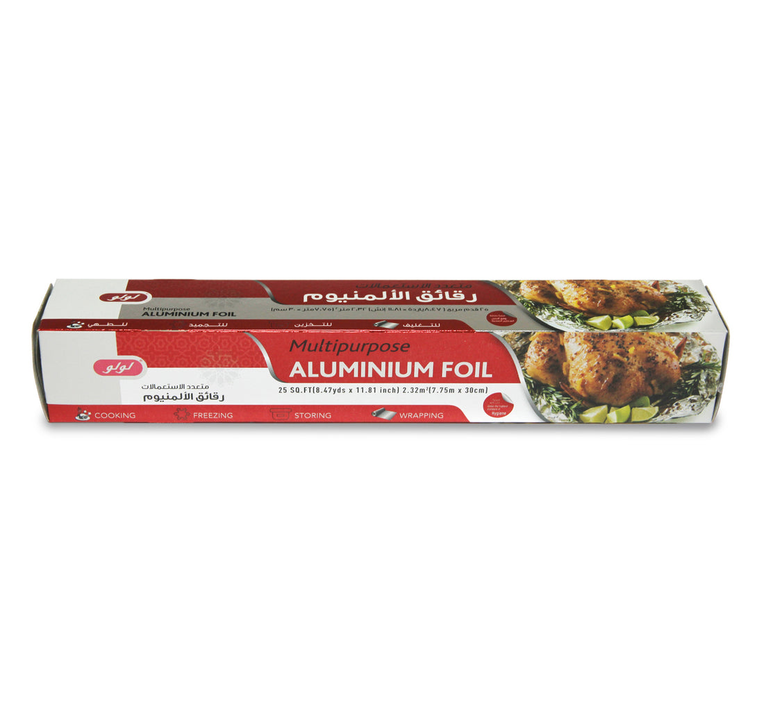 LuLu Multipurpose Aluminium Foil Size 7.75m x 30cm 25sq.ft 1 pc