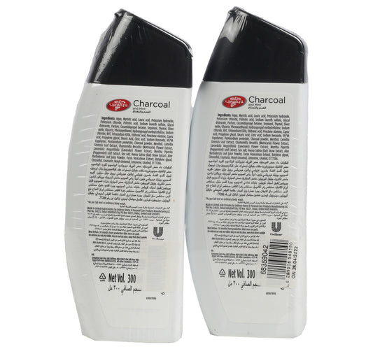 Lifebuoy Charcoal & Mint Antibacterial Body Wash 2 x 300 ml