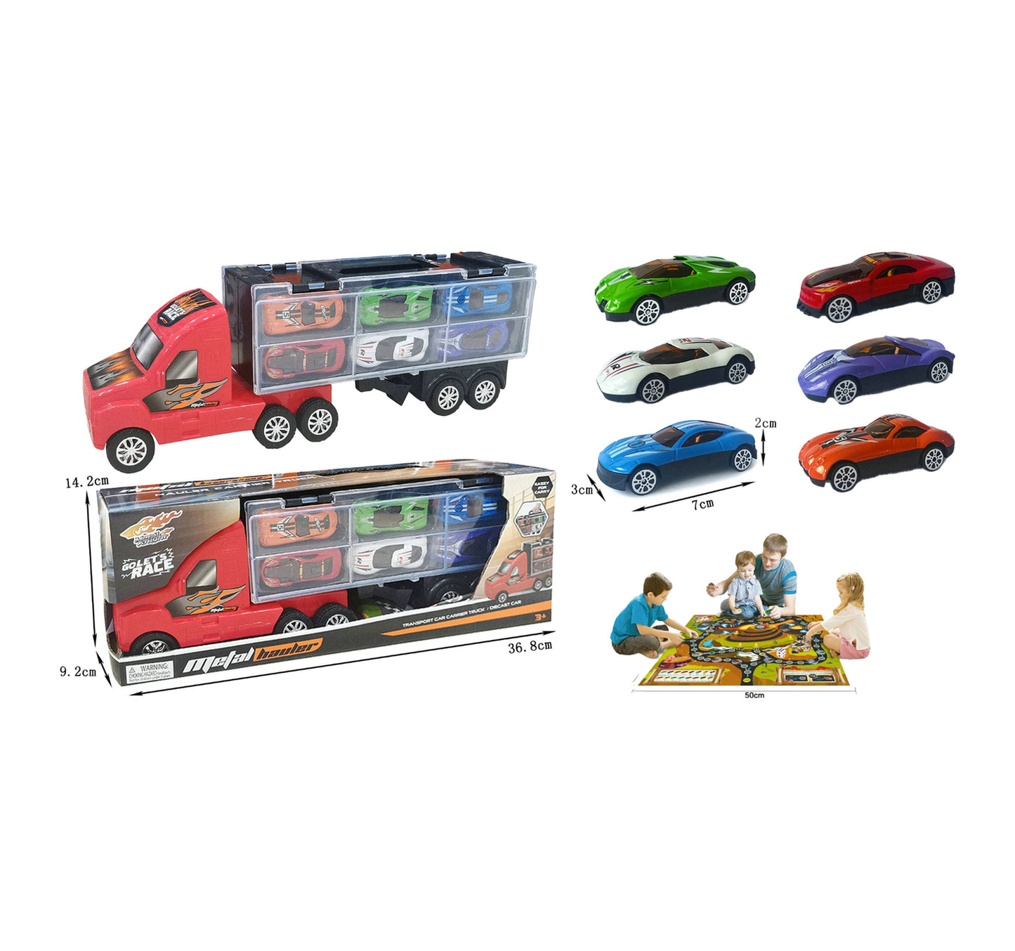 Skid Fusion Die Cast Truck + 6Pcs Pack LA-521