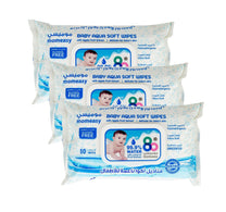 مناديل مبللة ناعمة من موم إيزي بيبي أكوا، 80 منديل، 2+1
