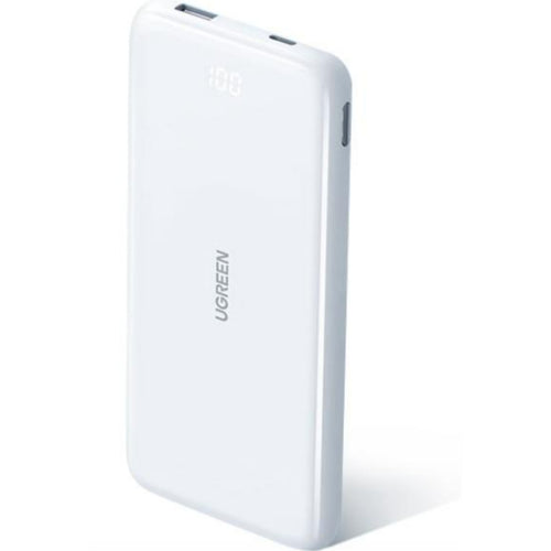 Ugreen Two-Way Fast Charging Power Bank, 10000 mah, White, 80700