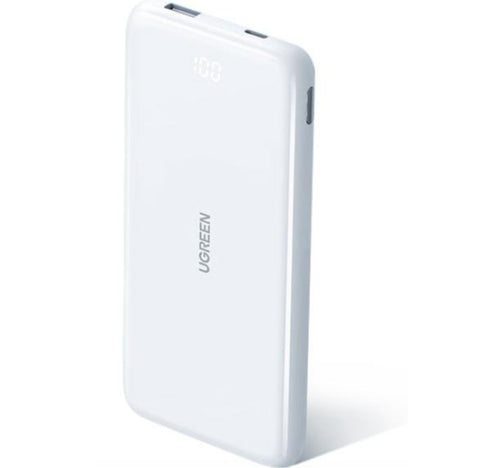 Ugreen Two-Way Fast Charging Power Bank, 10000 mah, White, 80700