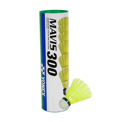 Yonex Shuttlecock 1x6 Green Cap Nylon Mavis 300 Yellow