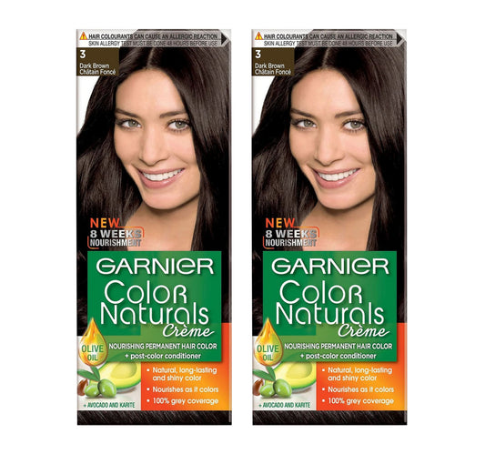 Garnier Color Naturals Creme 3 Dark Brown Value Pack 2 x 1 pkt