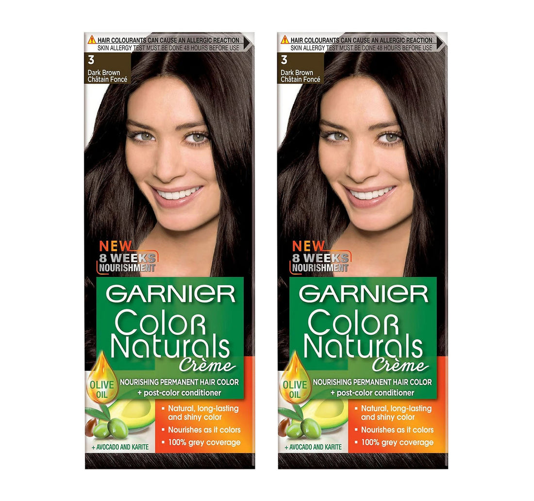 Garnier Color Naturals Creme 3 Dark Brown Value Pack 2 x 1 pkt