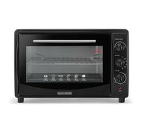 Black+Decker 45L Double Glass Multifunction Toaster Oven with Rotisserie, Black, TRO45RDGB5