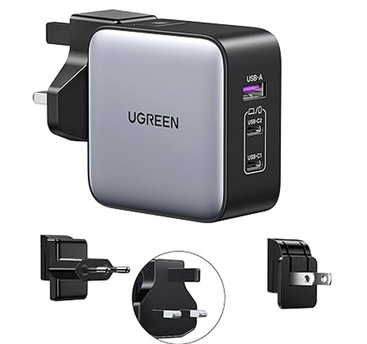 Ugreen Nexode 65W USB C GaN Charger-3 Ports Wall Charger