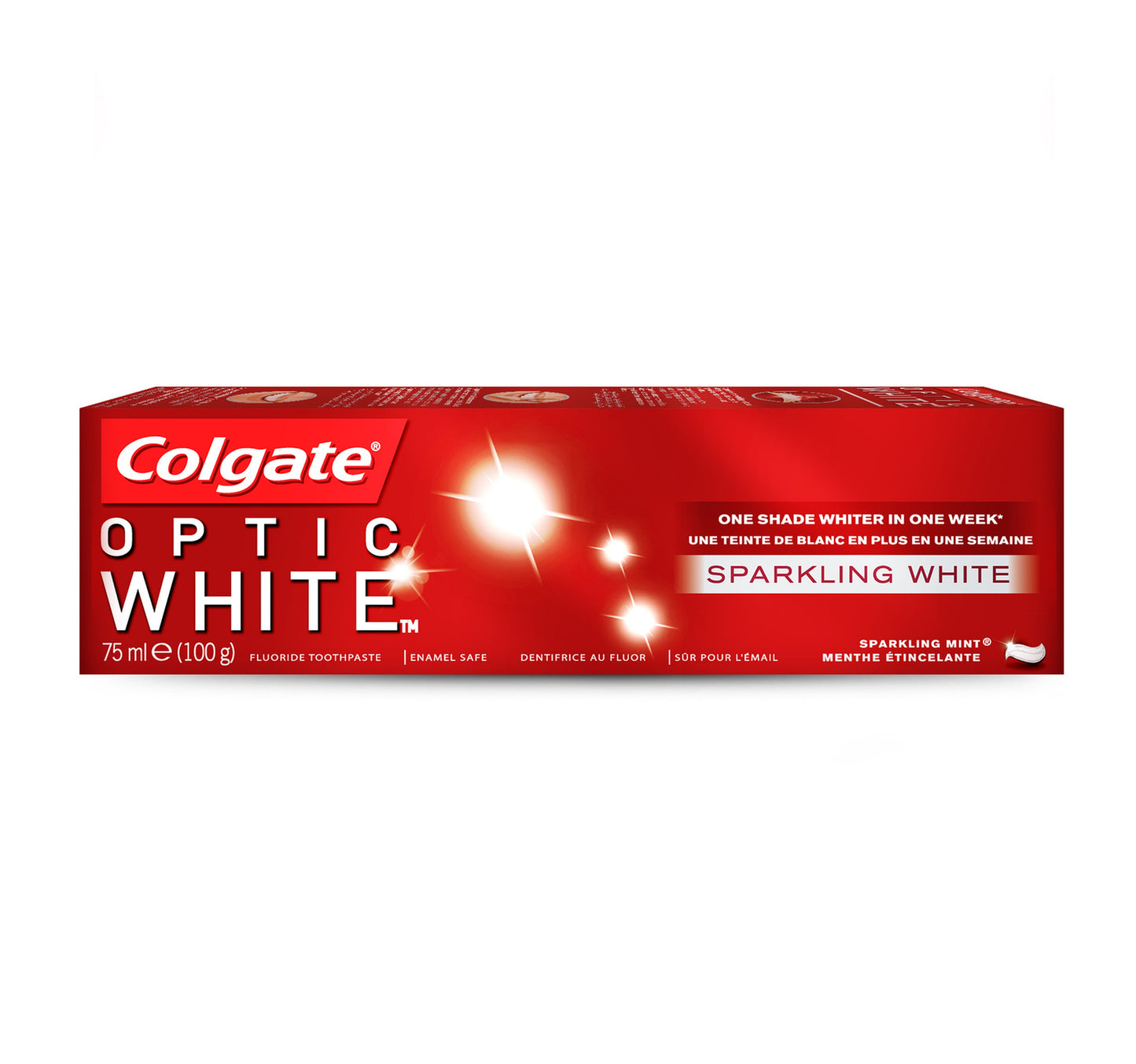 Colgate Fluoride Toothpaste Optic White Sparkling Mint 75 ml